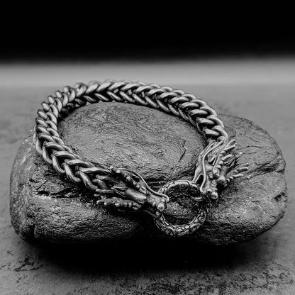 Gun Metal Dragon Snake Chain