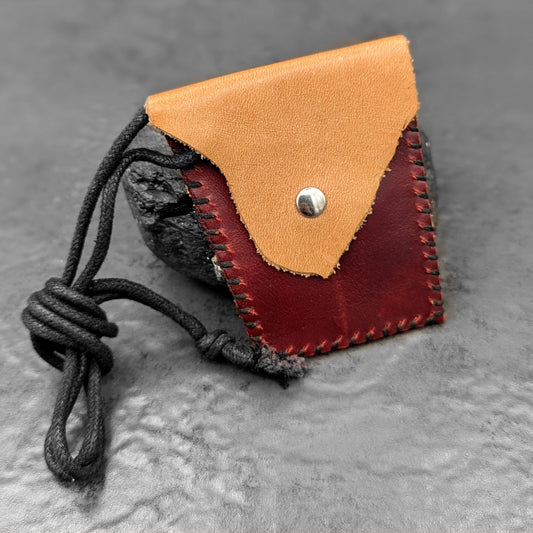 Burgundy Corded Pouch