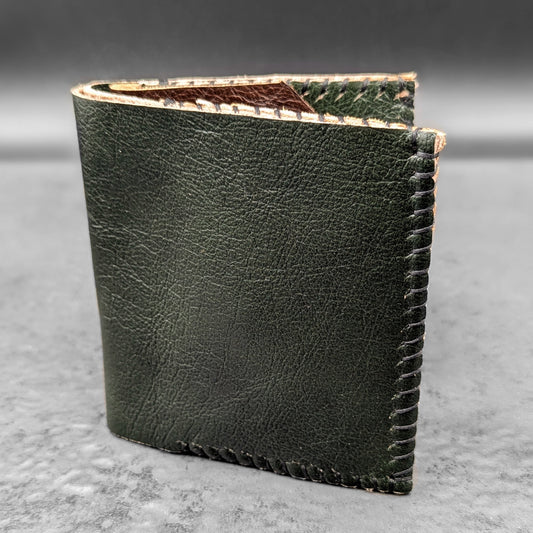 Green and Brown Folding Wallet